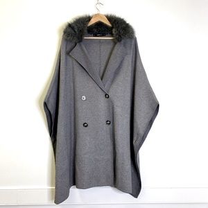 ZARA Knit Oversized Long Knit Poncho Coat size Small